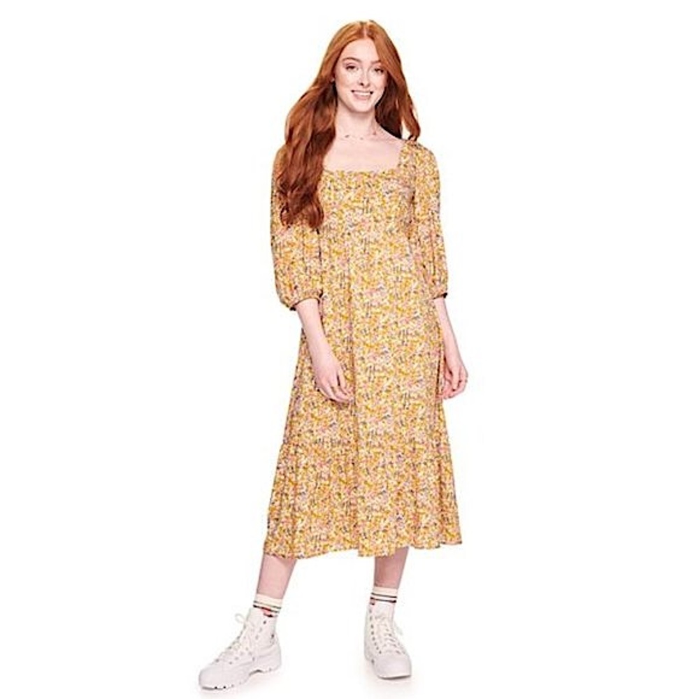 NWT! Floral Print Midi Dress
